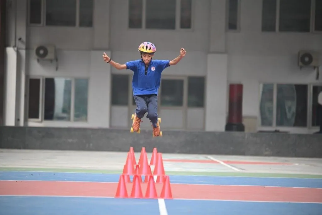 Jumping with skates at sapphire